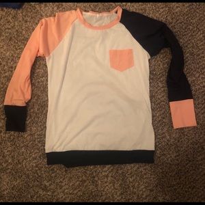 Color Block Long Sleeve T-Shirt